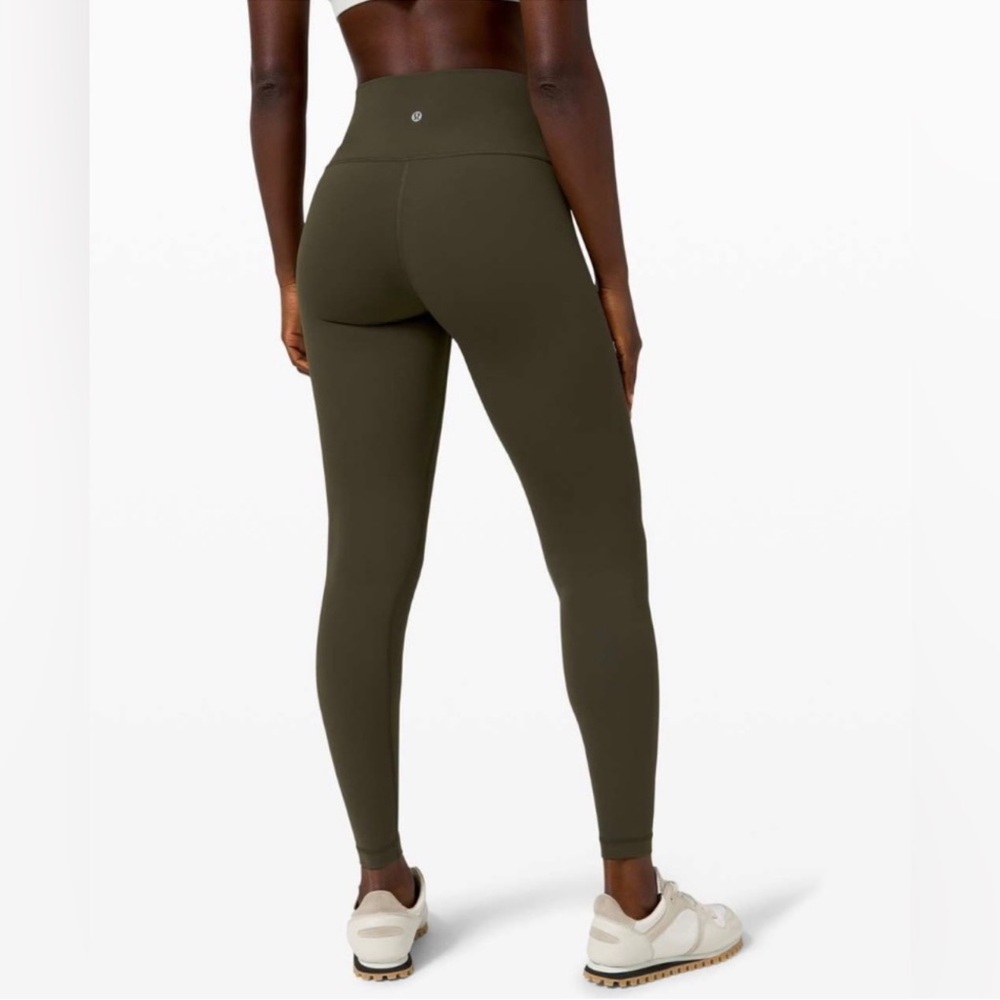Lululemon Wunder Under high rise dark olive 28”  High-Waisted Leggings
